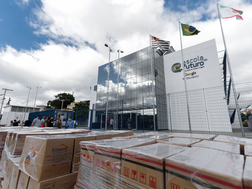 Cestas paletizadas prontas para a entrega