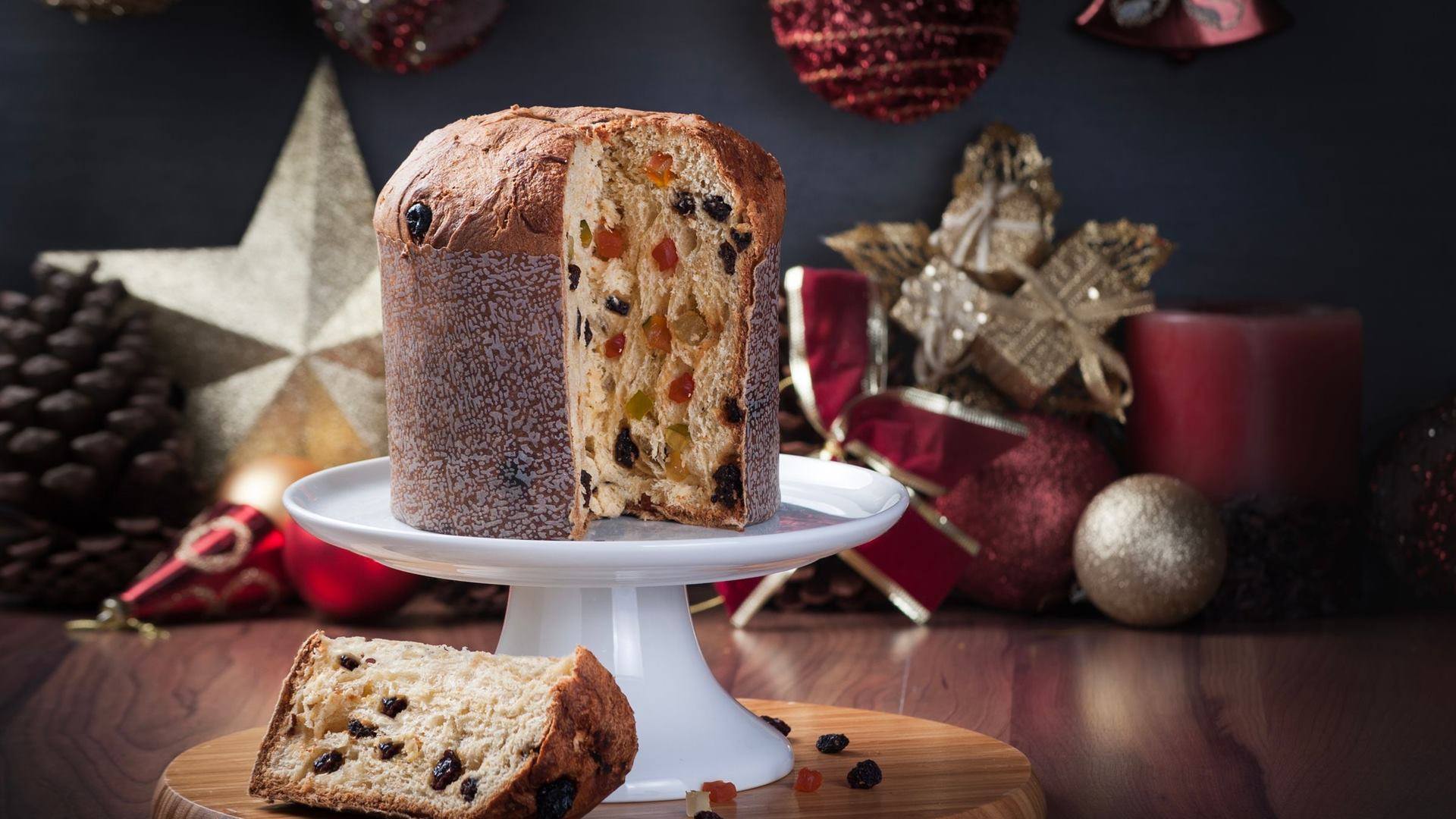 Panetone de cesta de Natal para funcionários